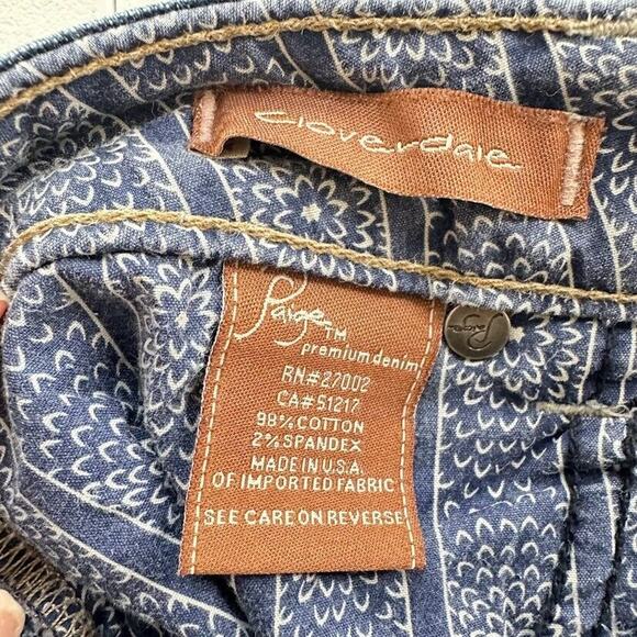 Paige Cloverdale Jeans Womens 28 Boot Cut Low Rise Stretch Denim Boho 28x33 USA - Picture 8 of 8